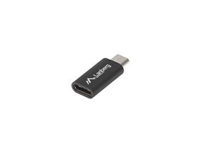 Adapter Lanberg USB type-C(F) - micro USB-B(M) czarny