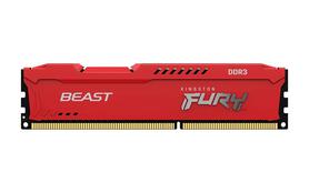 Pamięć DDR3 Kingston Fury Beast 8GB (1x8GB) 1600MHz CL10 1,5V czerwona