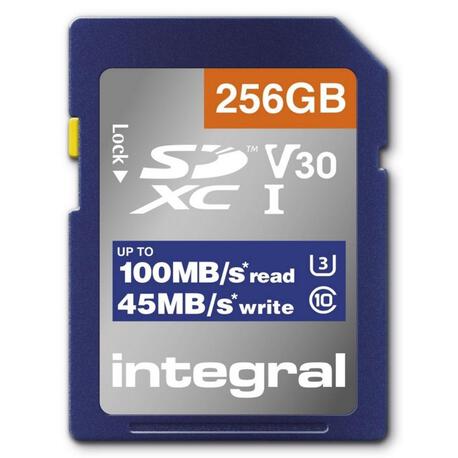 Karta pamięci SDXC INTEGRAL High Speed V30 UHS-I U3 256GB (1)