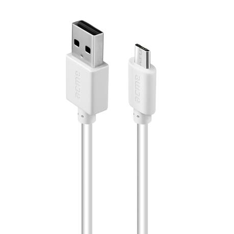 Kabel USB 2.0 Acme CB1011W A/M - micro-USB B/M, 1m, biały (1)