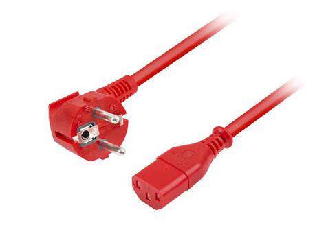 Kabel zasilający Armac CEE 7/7 -> IEC 320 C13 1,8m czerwony (1)