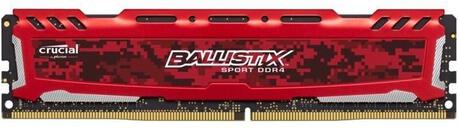 Pamięć DDR4 Crucial Ballistix Sport LT 8GB 2400MHz CL16 DRx8 Red (1)