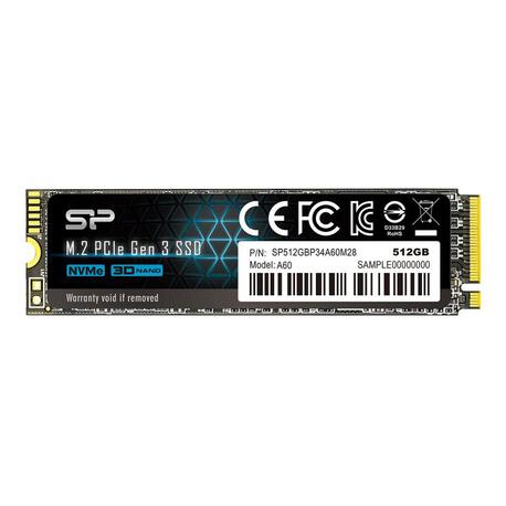 Dysk SSD Silicon Power A60 512GB PCIe Gen3x4 NVMe (2200/1600 MB/s) 2280 (1)