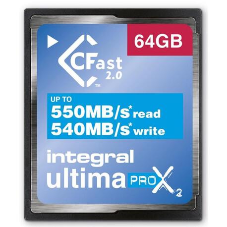 Karta pamięci CFast 2.0 INTEGRAL UltimaPro X2 550/540MB 64GB (1)
