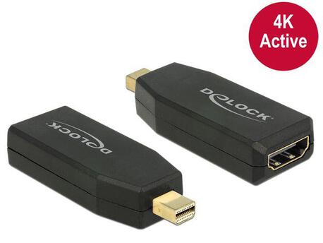 Adapter Delock DisplayPort MINI 1.2->HDMI aktywny 4K black (1)
