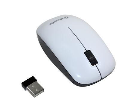 Mysz bezprzewodowa Msonic MX707W optyczna 3 przyciski 1000dpi biało-czarna (1)
