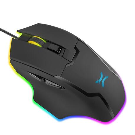 Mysz przewodowa NOXO Vex Gaming, Sunplus 199, 800-7000 DPI, z podświetleniem RGB i pamięcią (1)