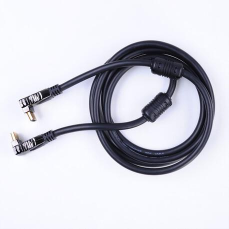 Kabel Impuls-PC 5001BR-R 1,8m HDMI kąt 90st. - HDMI kąt 90st. gold/fer/Nyl/blist Miedź(99,9%) (1)