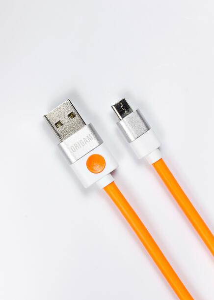 Kabel USB do Micro USB Origami 1m pomarańczowy (1)