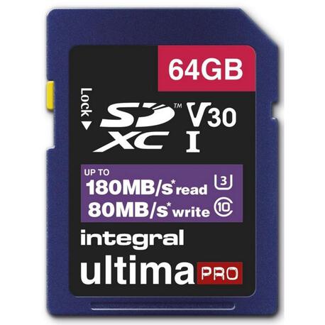 Karta pamięci INTEGRAL Professional High Speed SDXC V30 UHS-I U3 64GB (1)